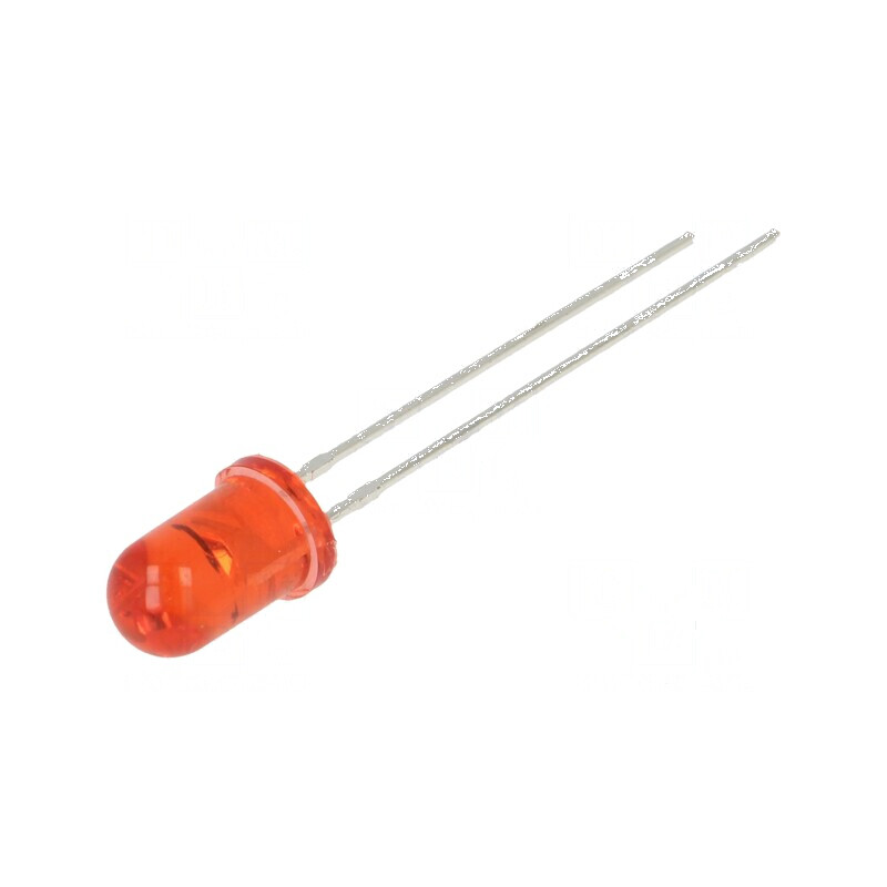 LED 5mm roșie 3000mcd 30° convex | Electronic-mag.ro | Componente Electronice