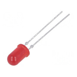 LED 5mm roșie 1÷2mcd 50° convex | Electronic-mag.ro | Componente Electronice