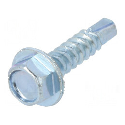Şurub metalic cu flanşă 6,3x22mm, cap hexagonal 10mm, zincat | Electronic-mag.ro | Componente Electronice