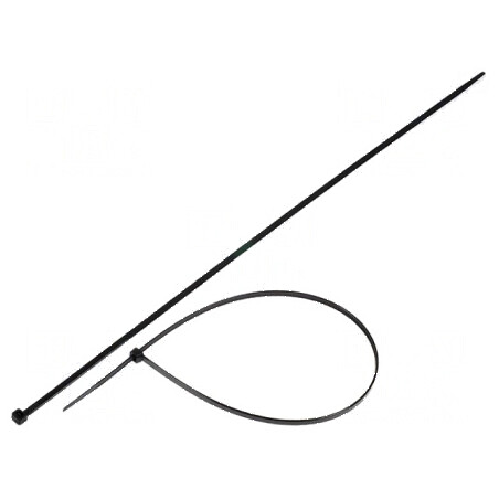 Colier de strângere poliamidă negru 450mm 4,8mm 215,5N | Electronic-mag.ro | Componente Electronice