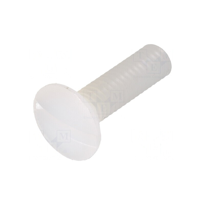 Şurub M4x15 îngropat crestat poliamidă UL94V-2 | Electronic-mag.ro | Componente Electronice