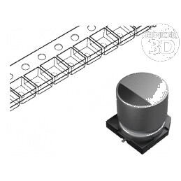 Condensator electrolitic SMD 2,2uF 50V Ø4x5,8mm ±20% 2000h | Electronic-mag.ro | Componente Electronice