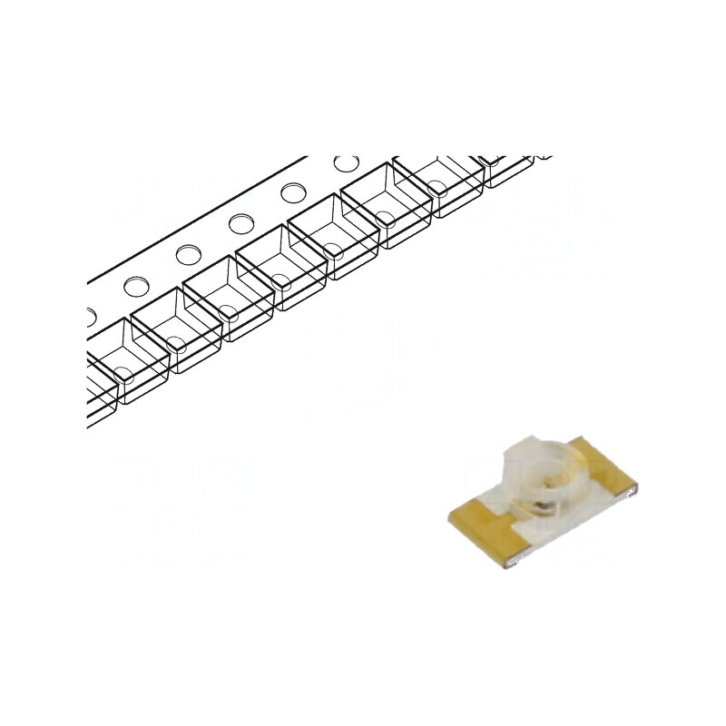 LED SMD 1206 verde 55-100mcd 3.2x1.6x1.1mm 80° 20mA 570nm | Electronic-mag.ro | Componente Electronice