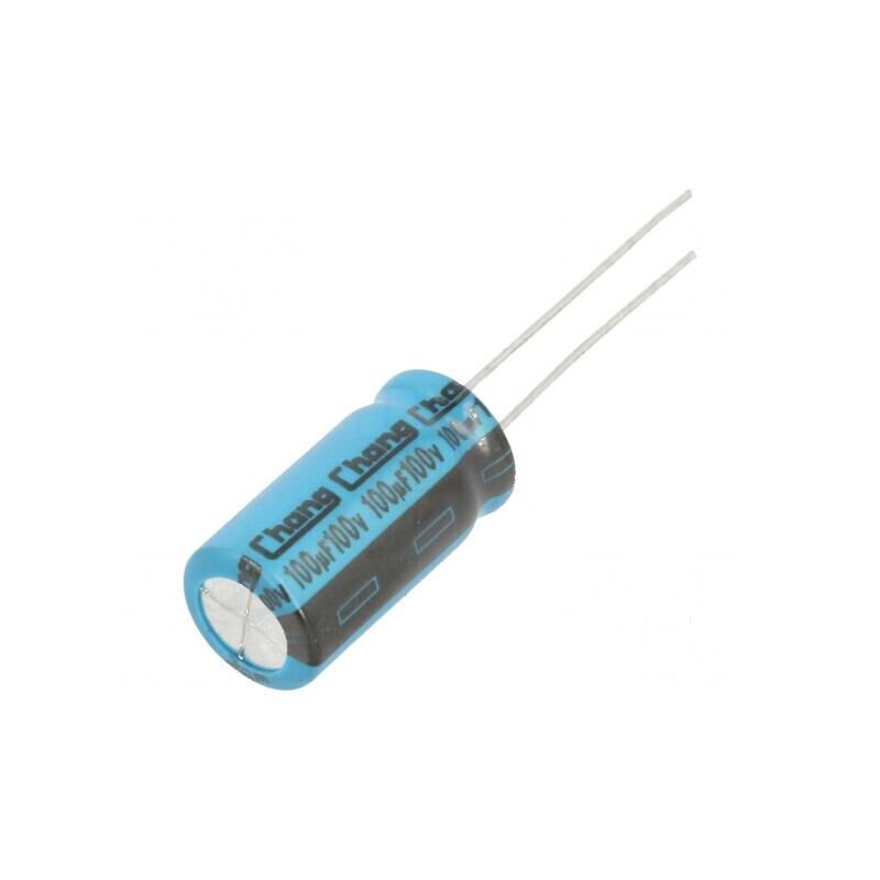 Condensator electrolitic THT 100uF 100VDC Ø10x20mm ±20% | Electronic-mag.ro | Componente Electronice
