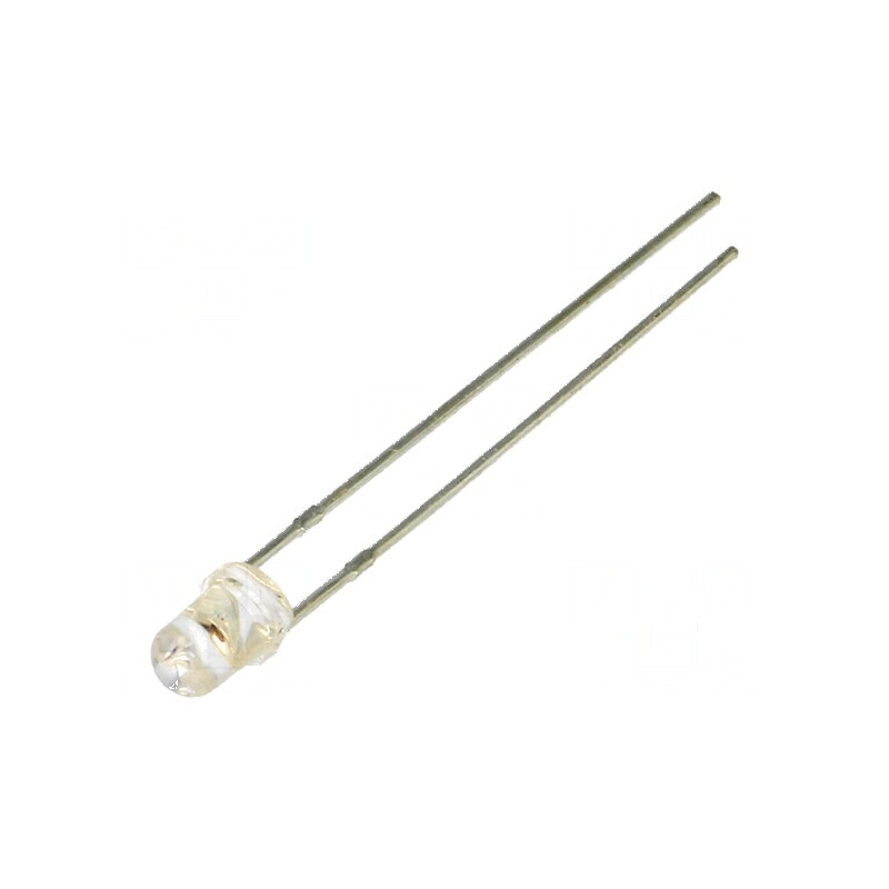 LED 3mm roșie 1300-2100 mcd 35° convex | Electronic-mag.ro | Componente Electronice