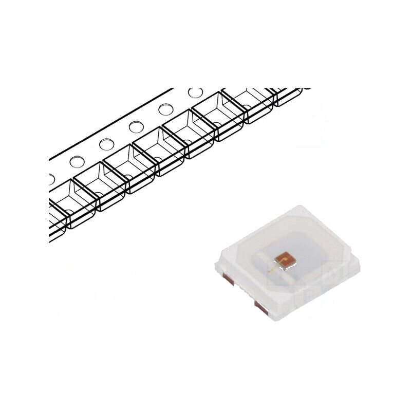 LED SMD 2835 PLCC2 roșie 3000-3800mcd 3,5x2,8x0,8mm 120° | Electronic-mag.ro | Componente Electronice
