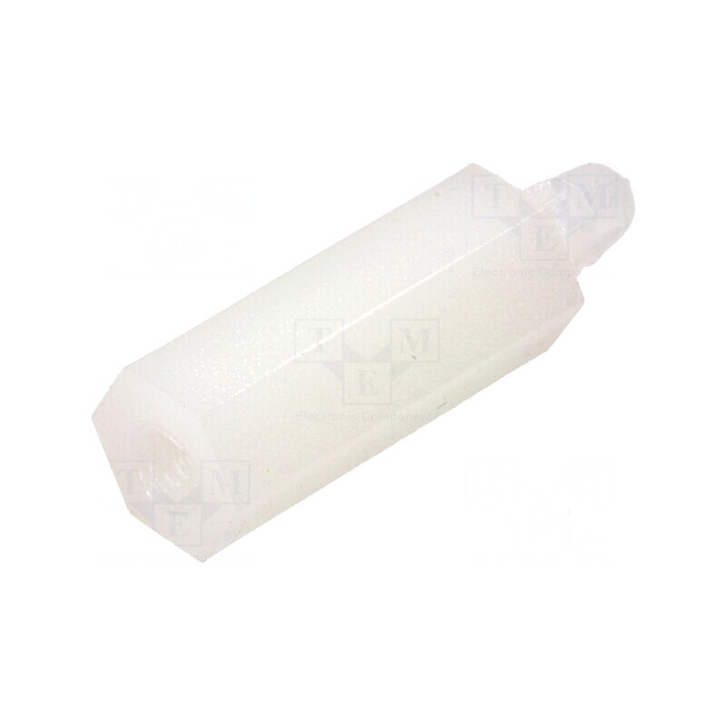 Distanțier PCB poliamidă 14mm naturală, cheie 5,5mm | Electronic-mag.ro | Componente Electronice