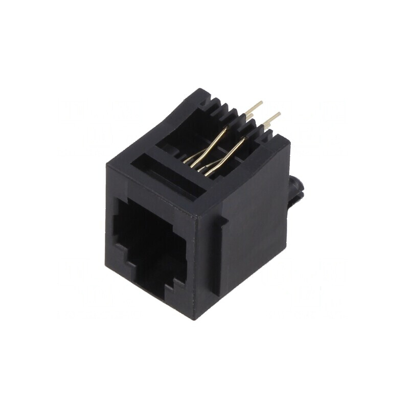 Conector RJ11 soclu 6p4c THT drept PIN 4 | Electronic-mag.ro | Componente Electronice