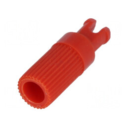 Buton rotativ roșu Ø6x12mm B: 9mm | Electronic-mag.ro | Componente Electronice