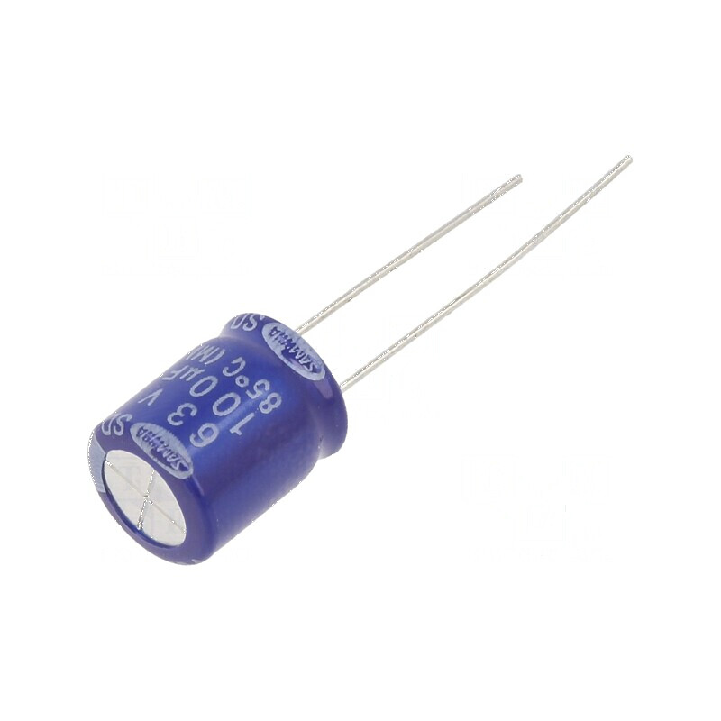 Condensator electrolitic THT 100uF 63VDC Ø10x12,5mm ±20% | Electronic-mag.ro | Componente Electronice