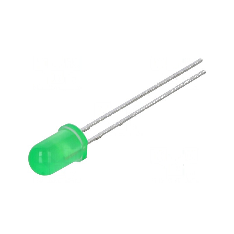 LED 5mm Verde 6,3-20mcd 25° Convex | Electronic-mag.ro | Componente Electronice