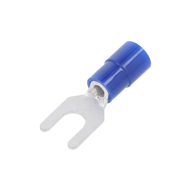 Vârf furcă M4 Ø 4,3mm pentru cablu izolată 1,04÷2,63mm2 | Electronic-mag.ro | Componente Electronice