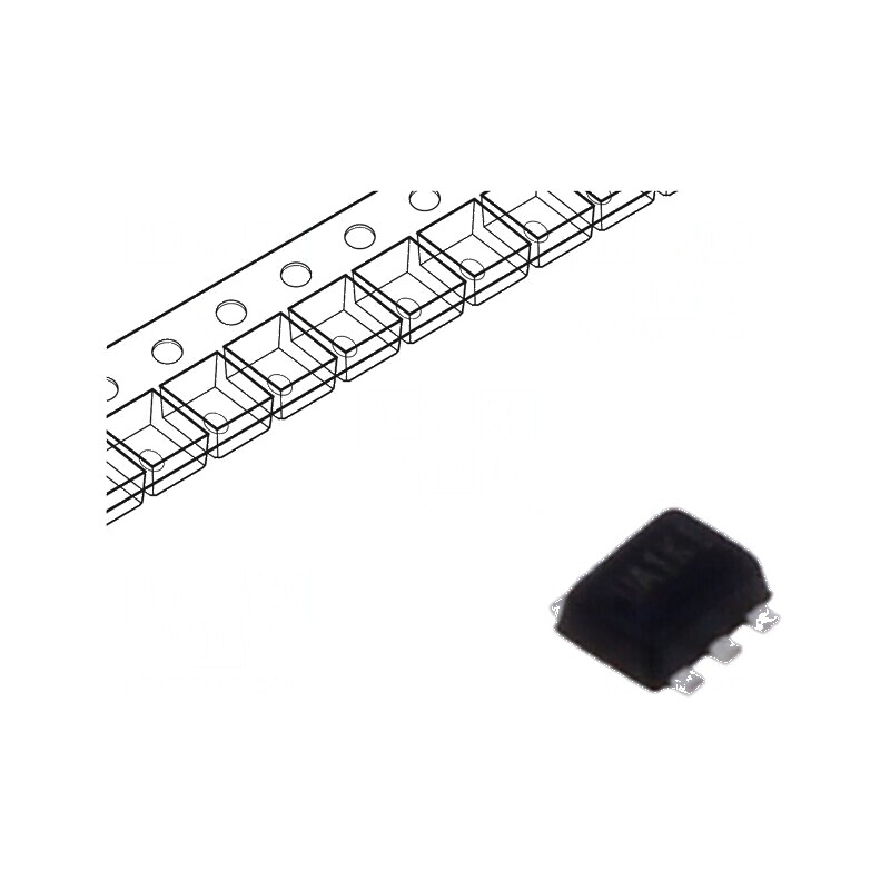 Tranzistor N-MOSFET 60V 0,3A 1A 0,58W SOT563 x2 | Electronic-mag.ro | Componente Electronice Tranzistor N-MOSFET 60V 0,3A 1A 0,58W SOT563 x2 | Electronic-mag.ro | Componente Electronice