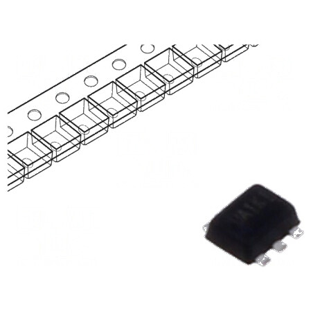 Tranzistor N-MOSFET 60V 0,3A 1A 0,58W SOT563 x2 | Electronic-mag.ro | Componente Electronice