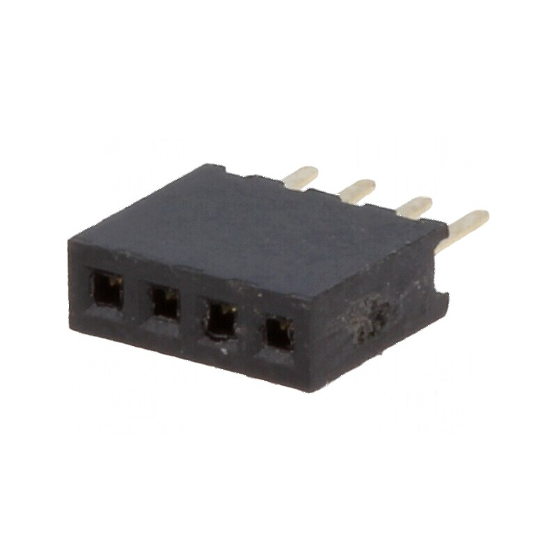 Conector şiruri pini soclu mamă 4 pini 1,27mm THT 1x4 | Electronic-mag.ro | Componente Electronice