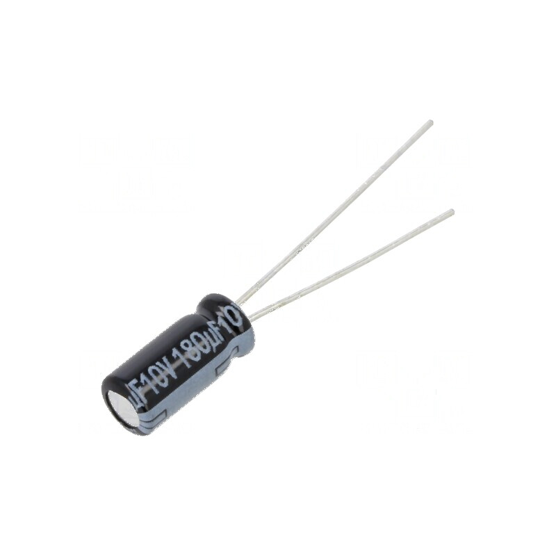Condensator electrolitic low ESR THT 180uF 10V 5x11mm | Electronic-mag.ro | Componente Electronice