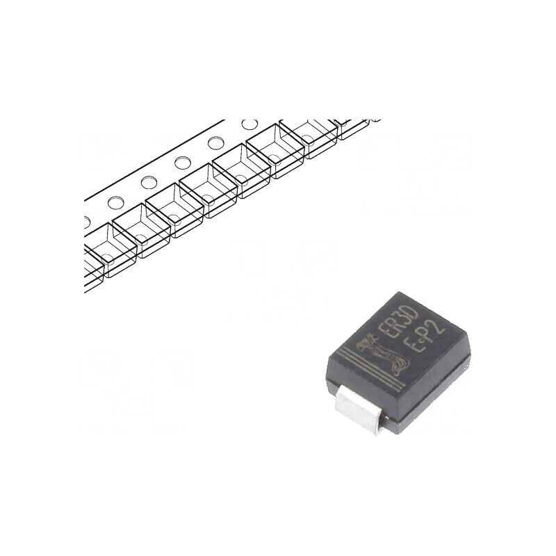 Diodă redresoare SMD 200V 3A 35ns SMB Ufmax 0,9V Ifsm 112A | Electronic-mag.ro | Componente Electronice