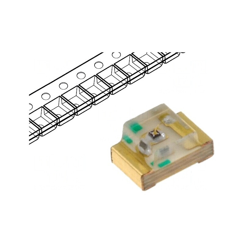 LED SMD 0805 galben 36-100mcd 120° 20mA 125mW | Electronic-mag.ro | Componente Electronice