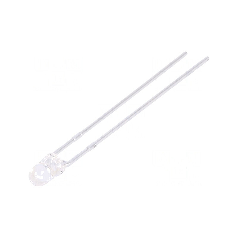 LED 3mm albastru 900-1600mcd 20° convex | Electronic-mag.ro | Componente Electronice