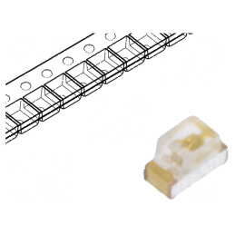 LED SMD 0603 Albastru 40-100mcd 1,6x0,8x1,1mm 130° 20mA | Electronic-mag.ro | Componente Electronice
