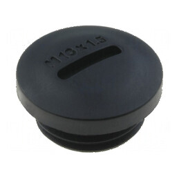 Capac de protecție M16 1,5 poliamidă neagră H 10,5mm | Electronic-mag.ro | Componente Electronice