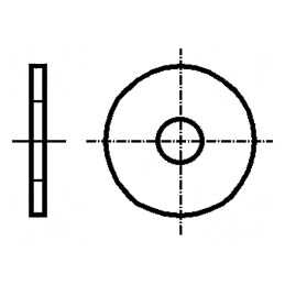 Şaibă rotundă M10 D30mm h2,5mm oţel zincat BN 729 | Electronic-mag.ro | Componente Electronice