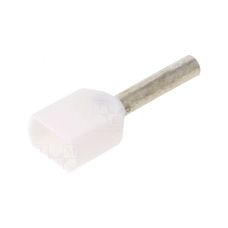 Vârf tub de capăt izolată dublă cupru 0,5mm² 8mm cositorit | Electronic-mag.ro | Componente Electronice