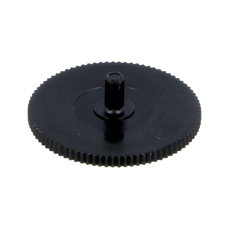 Buton rotativ negru Ø21mm pentru trimere | Electronic-mag.ro | Componente Electronice
