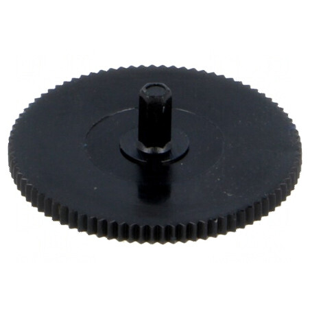 Buton rotativ negru Ø21mm pentru trimere | Electronic-mag.ro | Componente Electronice