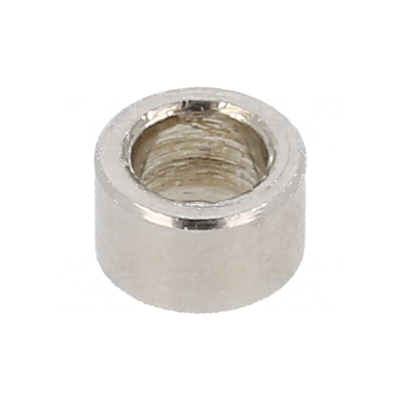 Manșon distanțier cilindric 3mm alamă nichel 5mm diametru exterior | Electronic-mag.ro | Componente Electronice