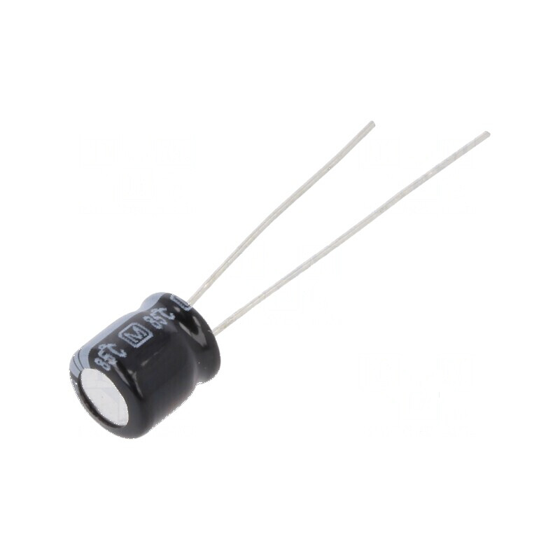 Condensator electrolitic THT 100uF 16V 6,3x7mm ±20% 1000h | Electronic-mag.ro | Componente Electronice