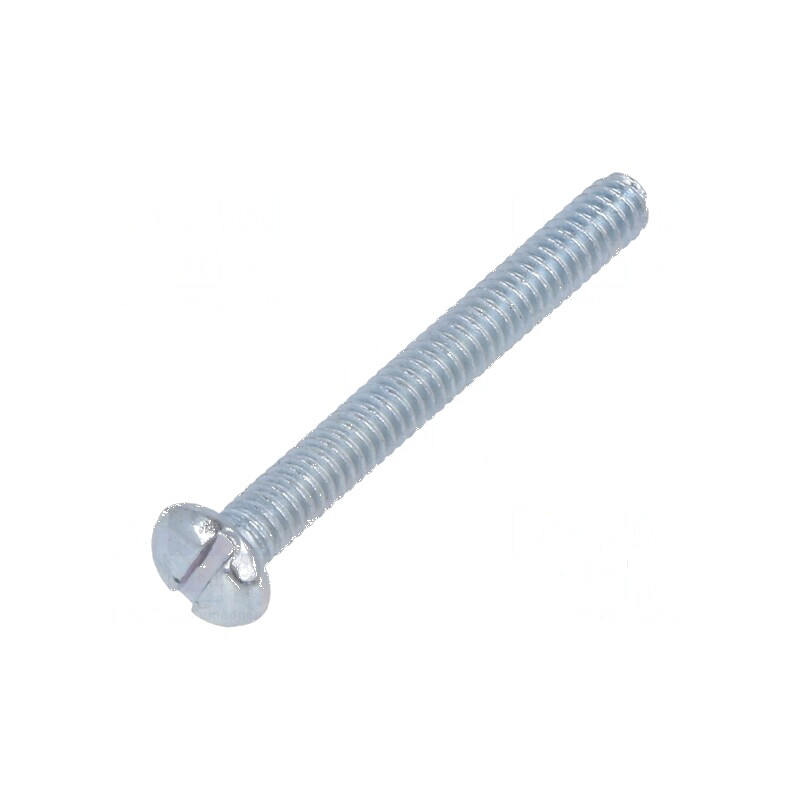 Şurub UNC 2-56x19,05 cu cap rotund crestat din oţel zincat | Electronic-mag.ro | Componente Electronice