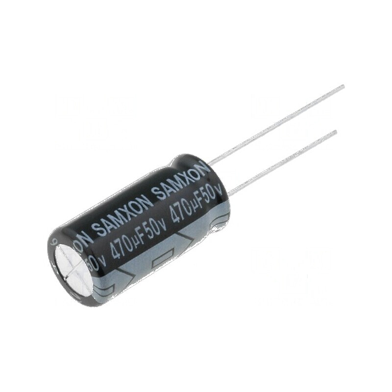 Condensator electrolitic THT 470uF 50V Ø10x20mm Raster 5mm | Electronic-mag.ro | Componente Electronice