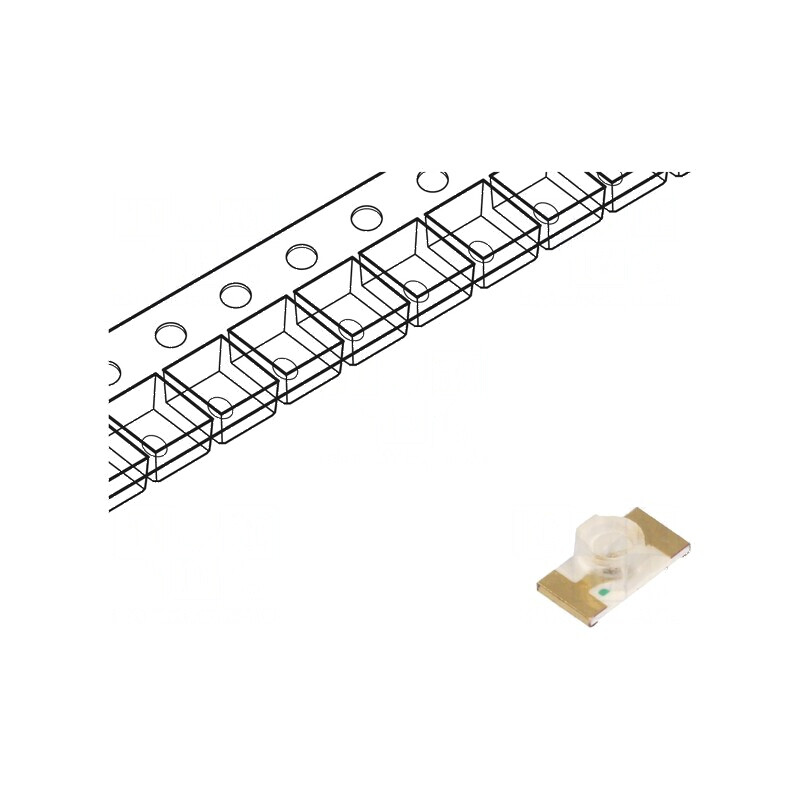 LED SMD 1206 roșie 400-550mcd 3,2x1,6x1,1mm 80° 20mA 75mW | Electronic-mag.ro | Componente Electronice