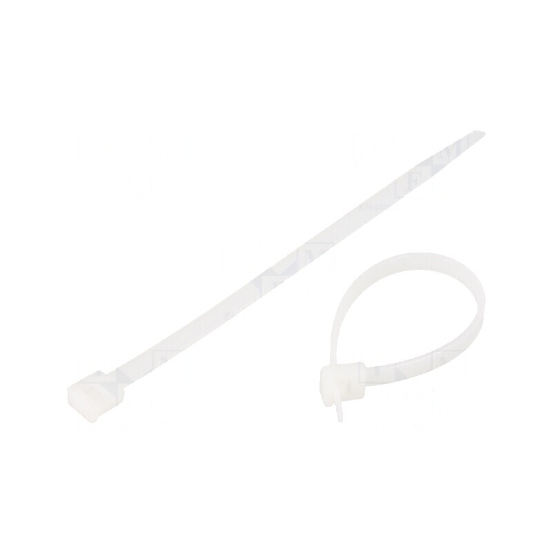 Colier de strângere poliamidă L: 120mm W: 4,8mm 135N naturală | Electronic-mag.ro | Componente Electronice