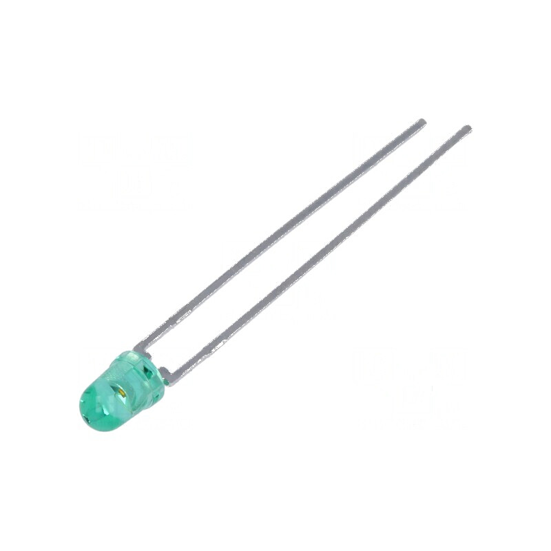 LED 3mm Verde 6,7÷22mcd 45° Convex | Electronic-mag.ro | Componente Electronice