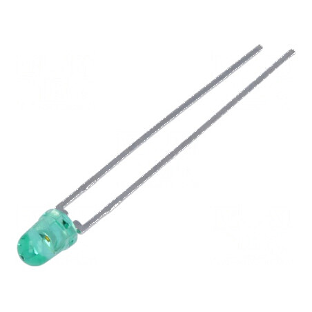 LED 3mm Verde 6,7÷22mcd 45° Convex | Electronic-mag.ro | Componente Electronice