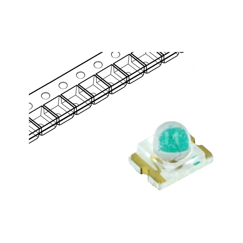 LED SMD 1210 Verde 710-2000mcd 3,2x2,4x2,4mm 25° 2,8-3,6V | Electronic-mag.ro | Componente Electronice
