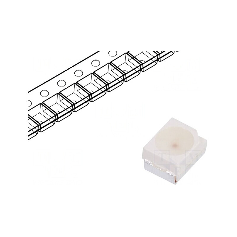 LED SMD 3528 roșie 560-1400mcd 3,5x2,8x1,9mm 120° 1,8-2,4V | Electronic-mag.ro | Componente Electronice