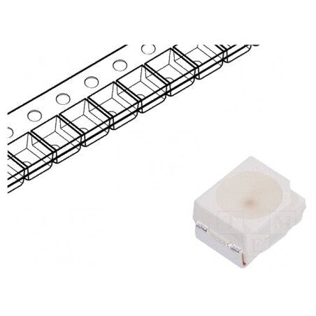 LED SMD 3528 roșie 710-1400mcd 120° 2,1-2,6V | Electronic-mag.ro | Componente Electronice