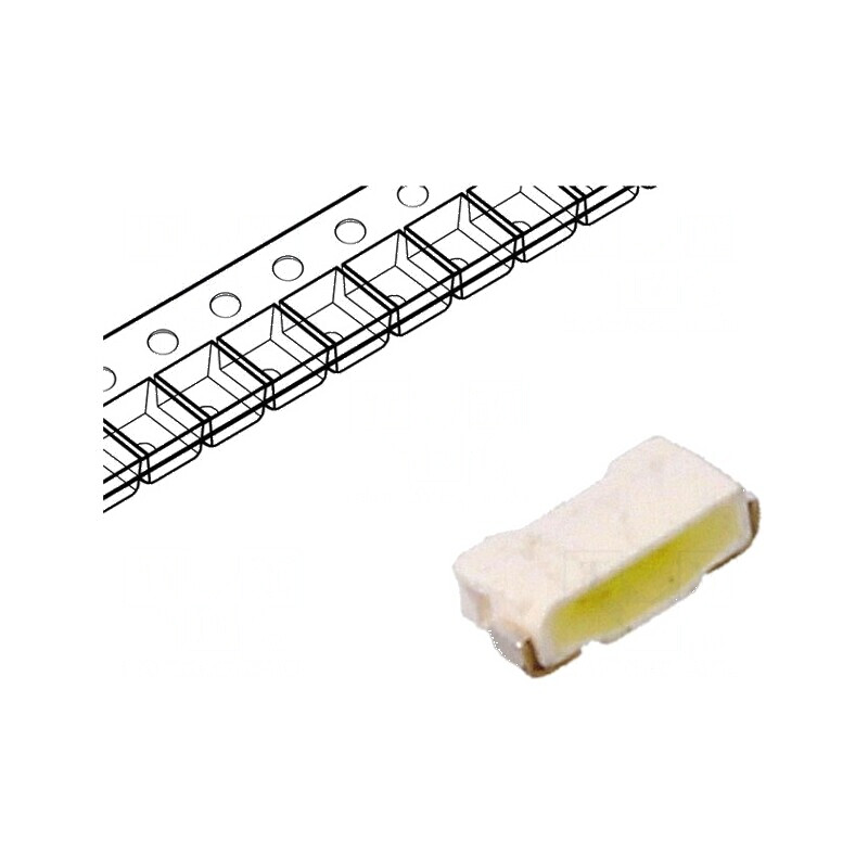 LED SMD 1104 Alb Rece 1800-2600mcd 20mA Plat | Electronic-mag.ro | Componente Electronice