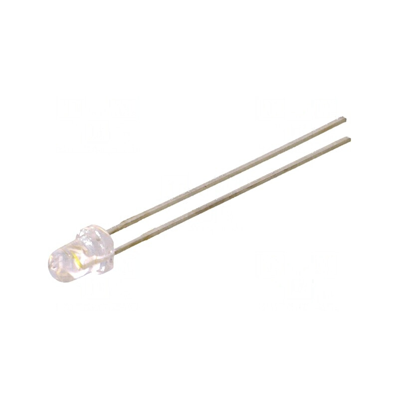 LED 3mm alb rece 1150-2200mcd 45° convex | Electronic-mag.ro | Componente Electronice