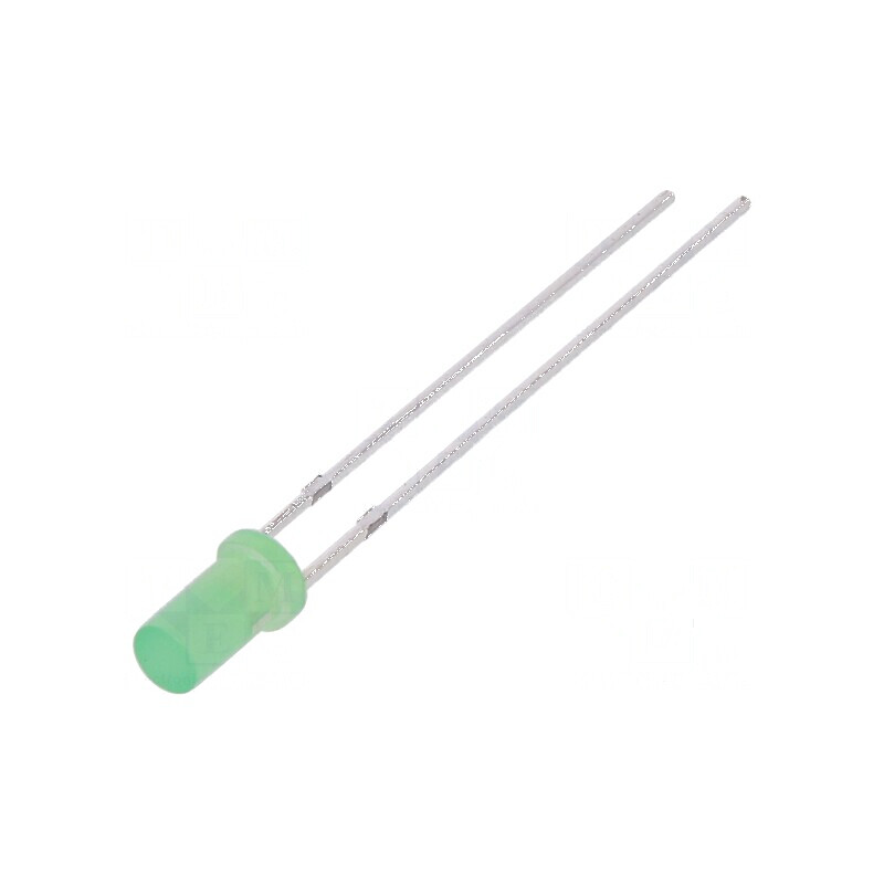 LED 3mm Verde 750-1120mcd 140° Plat | Electronic-mag.ro | Componente Electronice