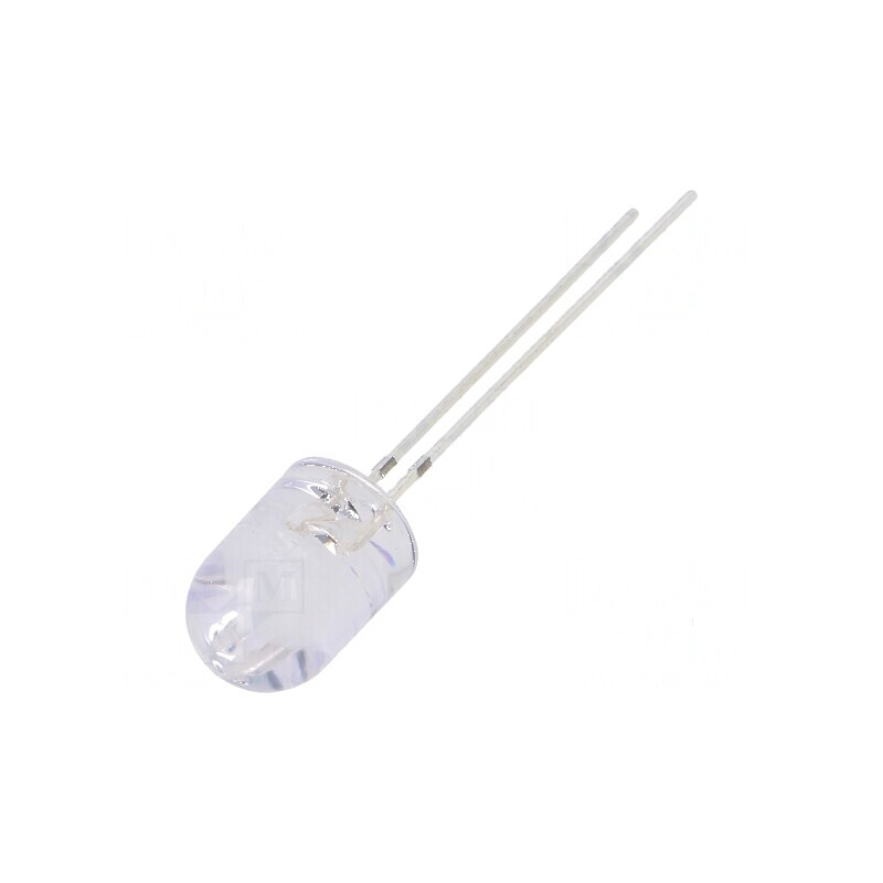 LED 8mm roșie 8400-10000mcd 30° convex | Electronic-mag.ro | Componente Electronice