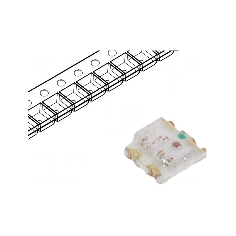 LED SMD 0603 RGB 1,6x1,5x0,5mm 120° 5mA Lumină Roșie 20-60mcd | Electronic-mag.ro | Componente Electronice