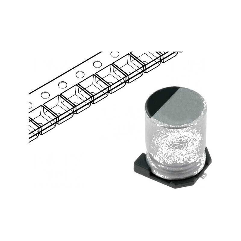 Condensator electrolitic SMD 1mF 6.3V 8x10mm ±20% 1000h | Electronic-mag.ro | Componente Electronice Condensator electrolitic SMD 1mF 6.3V 8x10mm ±20% 1000h | Electronic-mag.ro | Componente Electronice