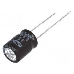 Condensator electrolitic THT 330uF 35V DC Ø10x12,5mm ±20% | Electronic-mag.ro | Componente Electronice
