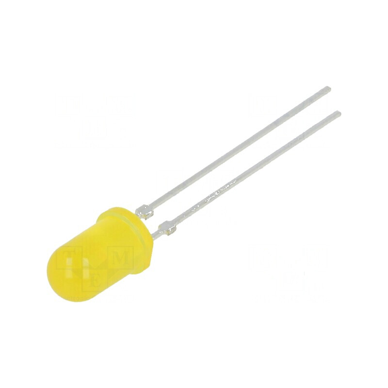 LED 5mm galben 1,6-10mcd 60° convex 2,4-3V | Electronic-mag.ro | Componente Electronice
