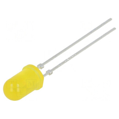 LED 5mm galben 1,6-10mcd 60° convex 2,4-3V | Electronic-mag.ro | Componente Electronice