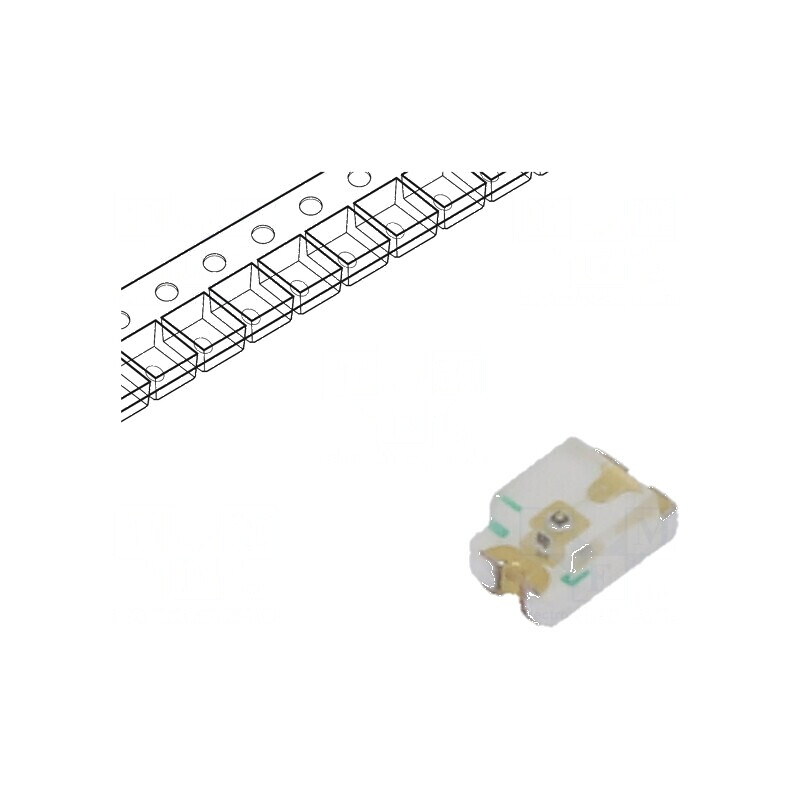 LED SMD 0805 Verde 23mcd 2x1,25x1mm 140° 2÷2,4V 20mA 60mW | Electronic-mag.ro | Componente Electronice